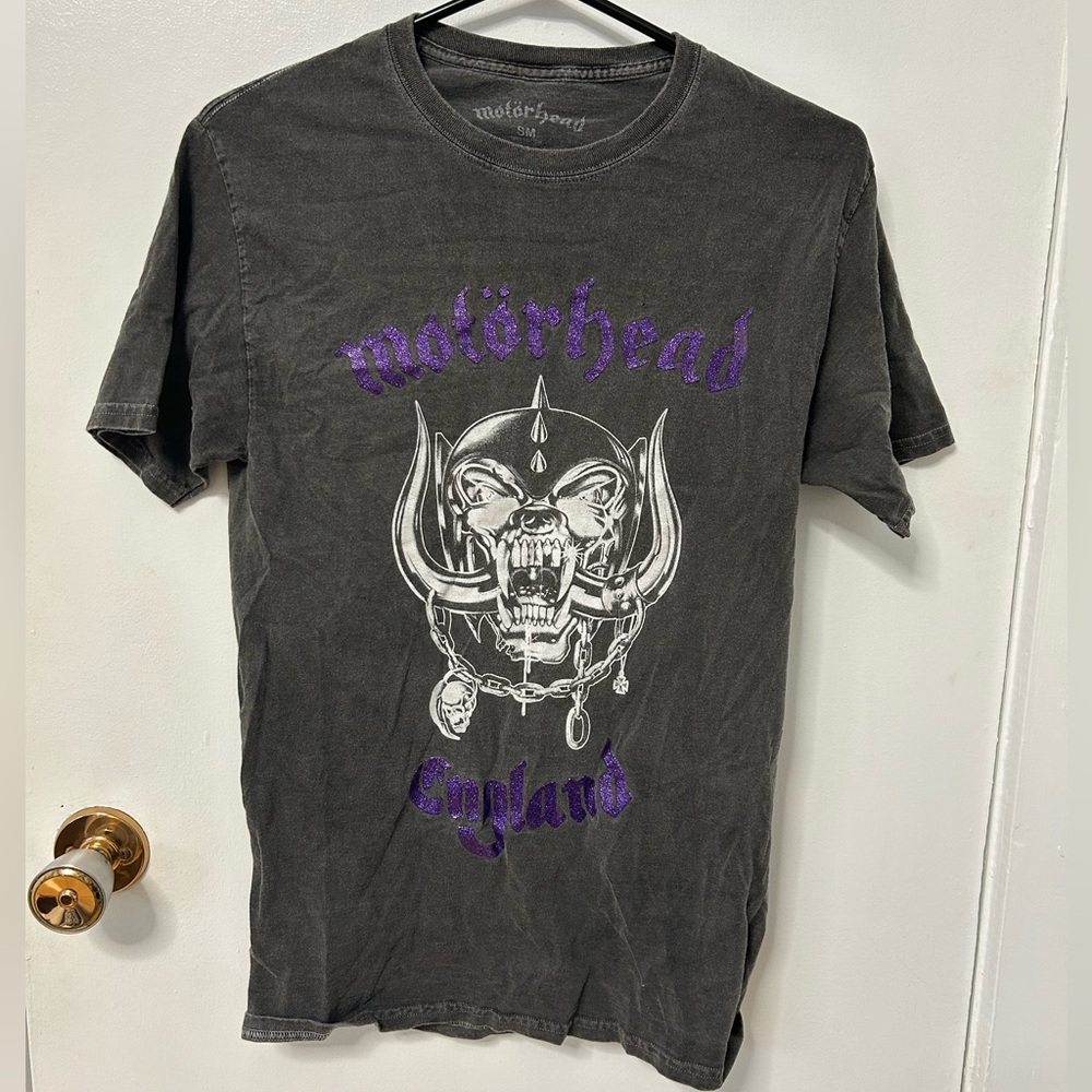 Motörhead purple sparkly band tee, small